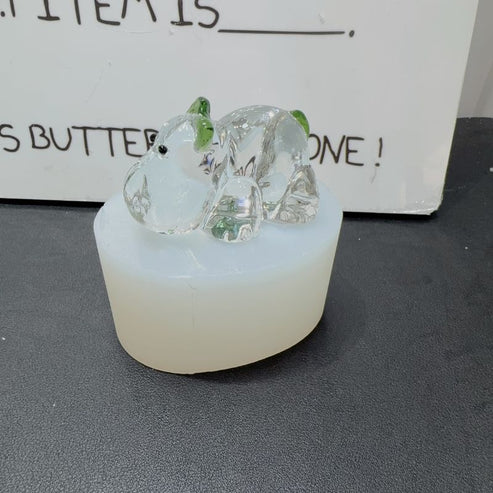 Handmade Crystal Hippo Ornament Resin Mold